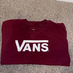 Maroon short sleeve vans shirt